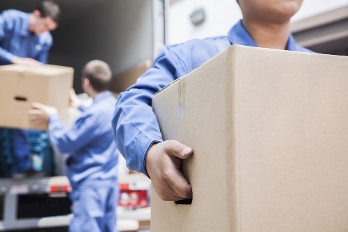 Office relocation planning in Boundsgreen with moving boxes and workspace setup
