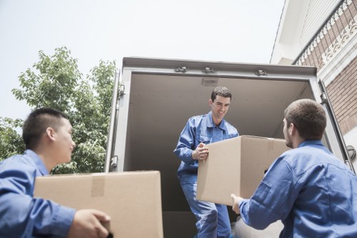 Van loading furniture and boxes for a local removal in Boundsgreen