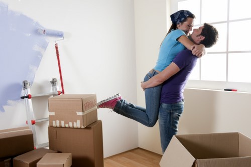 Staff carrying out safe moving procedures