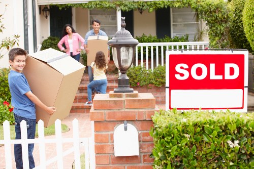 Moving van and movers handling a local North London relocation