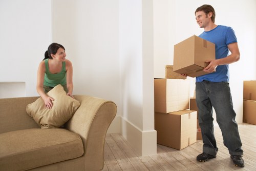 Organised moving boxes ready for a local home move